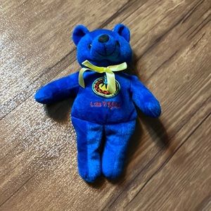 Blue Las Vegas Bear Plushy